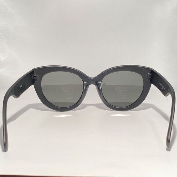 0730 Oversized Round Cateye Sunglasses Matt Black New - Picture 4 of 8